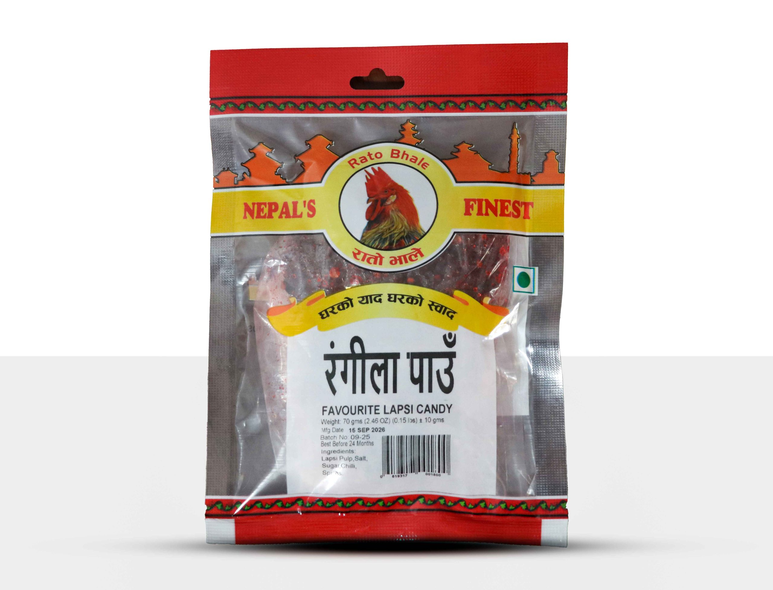 Rangila Paun favourite lapsi candy by Rato Bhale – sweet, tangy, and mildly spicy Nepali hog plum snack