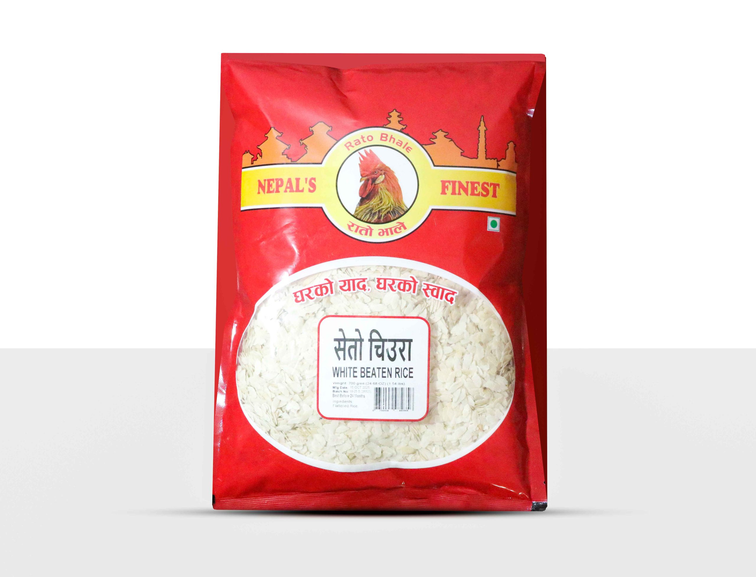 RATO BHALE Seto Chieura (White Beaten Rice) – Premium Nepali white beaten rice for export