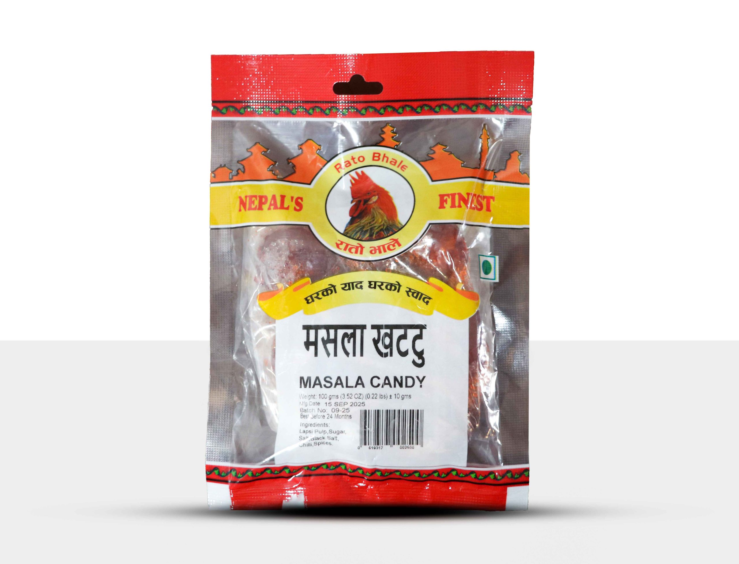 Massala Khattu masala lapsi candy by Rato Bhale – spicy and tangy hog plum Nepali candy