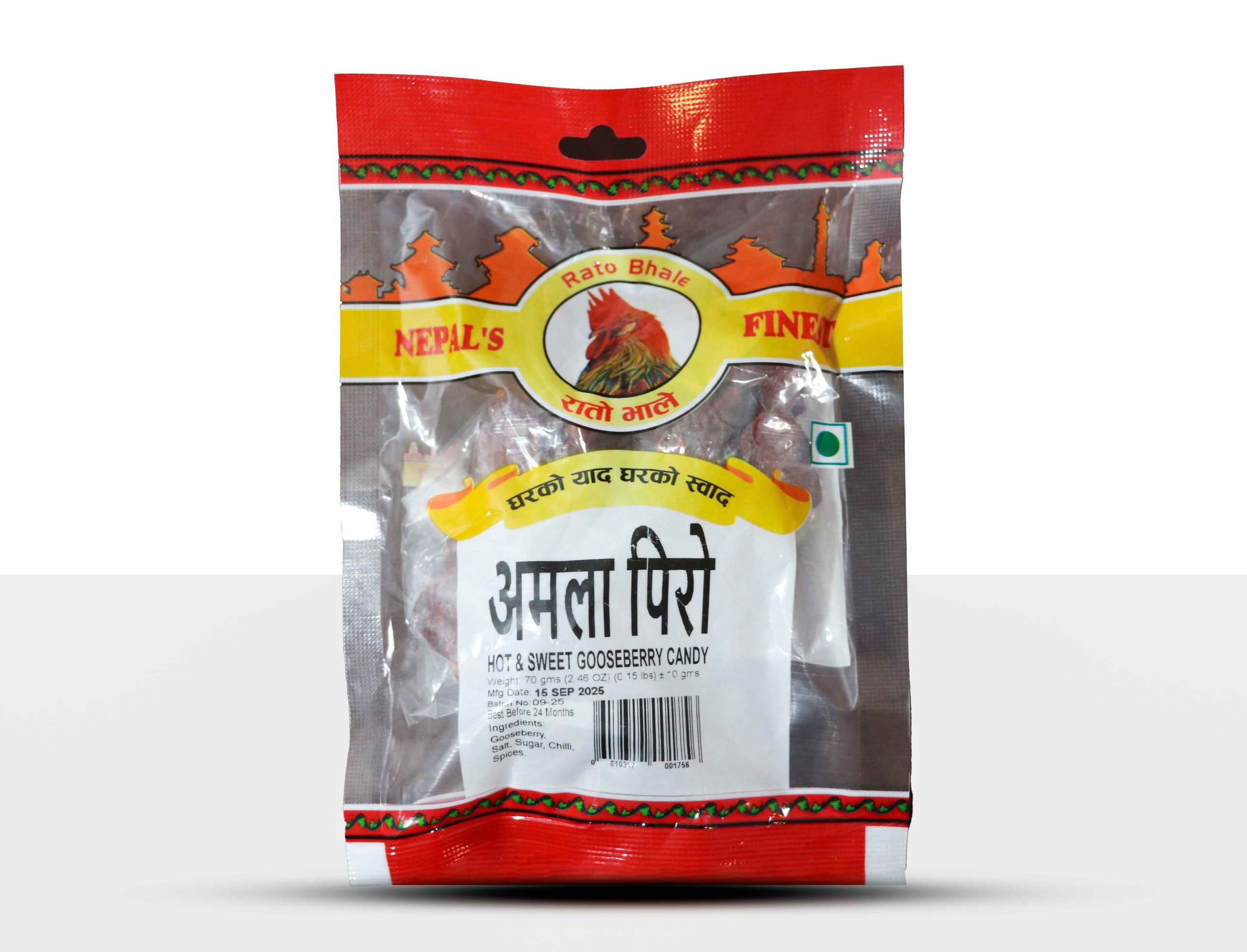 Hot and Sweet Gooseberry Candy by Rato Bhale – spicy, sweet, and tangy Nepali fruit candy