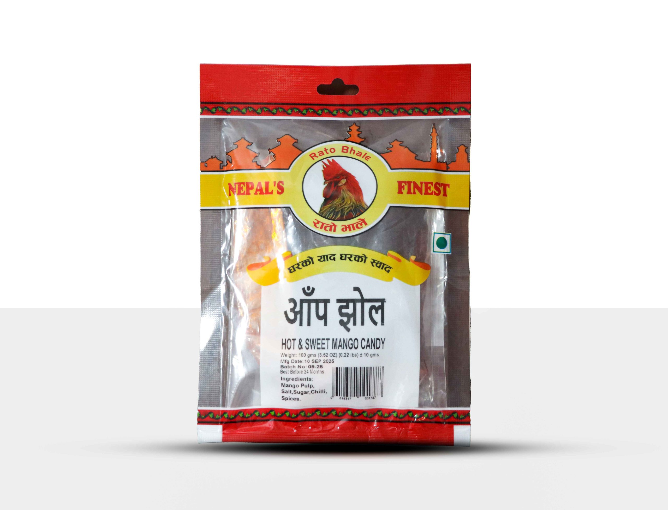 Hot and Sweet Mango Candy by Rato Bhale – sweet, spicy, and tangy Nepali mango candy