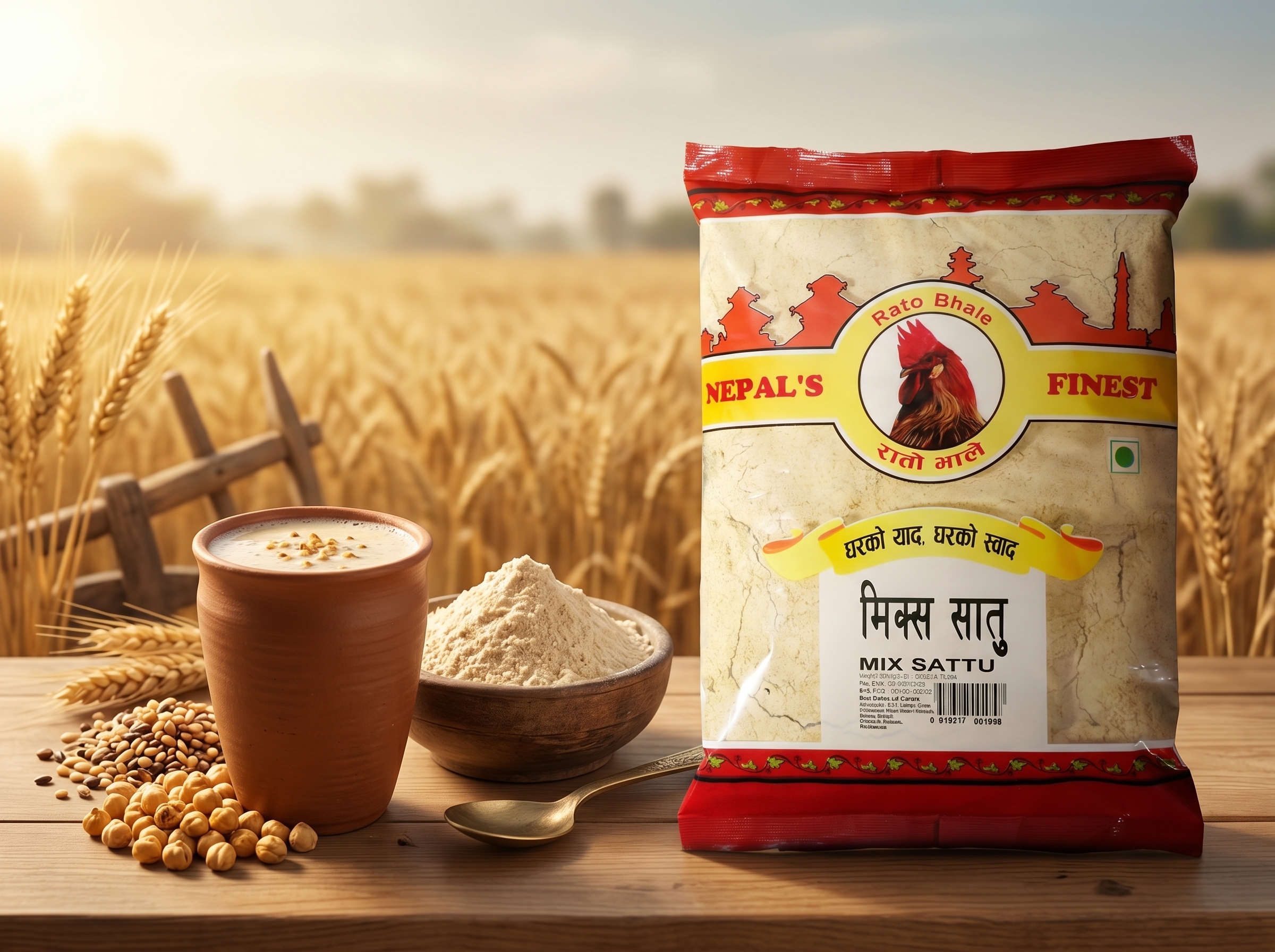 Sattu roasted gram flour traditional Nepali superfood by Rato Bhale