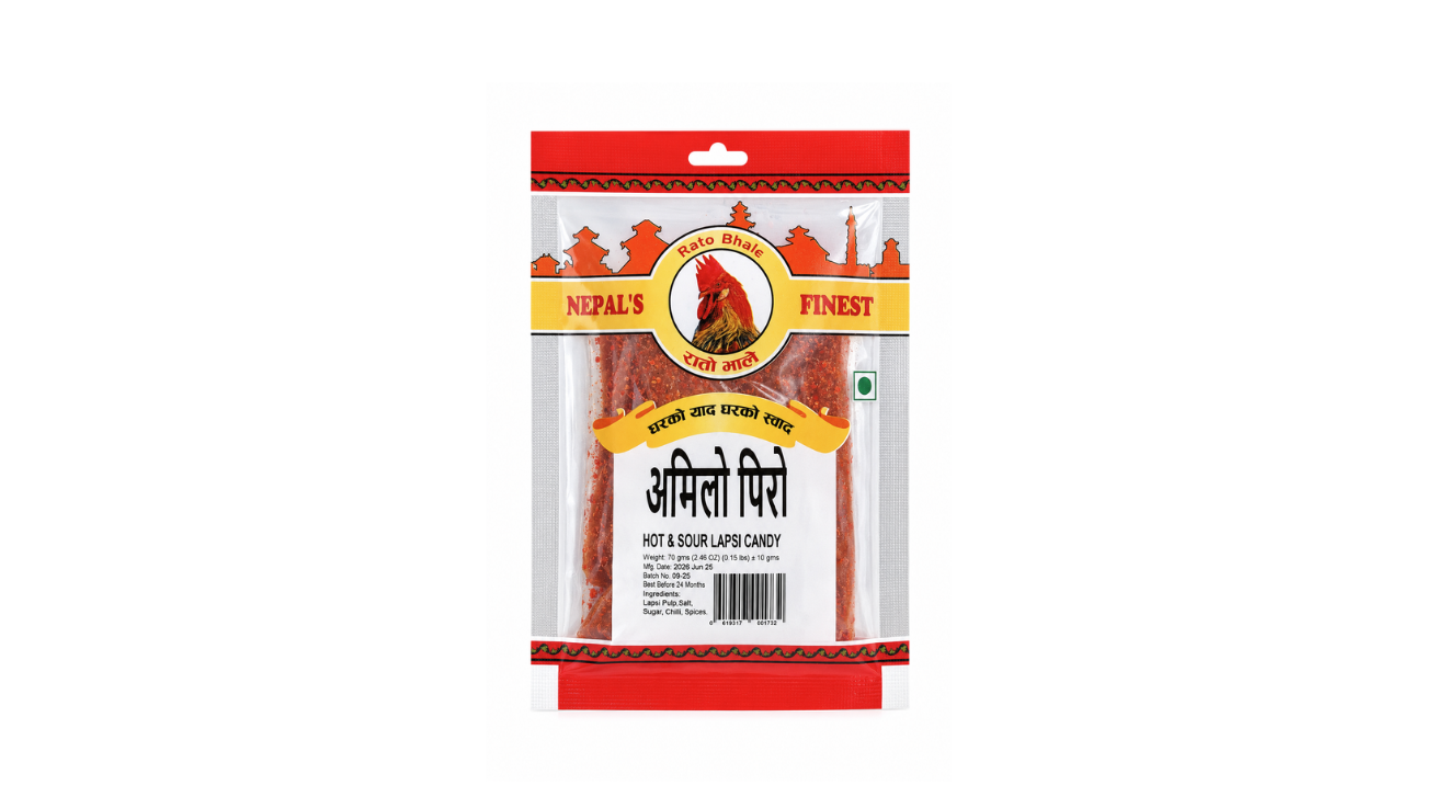 Rato Bhale Hot & Sour Lapsi Candy made from premium Nepalese hog plum