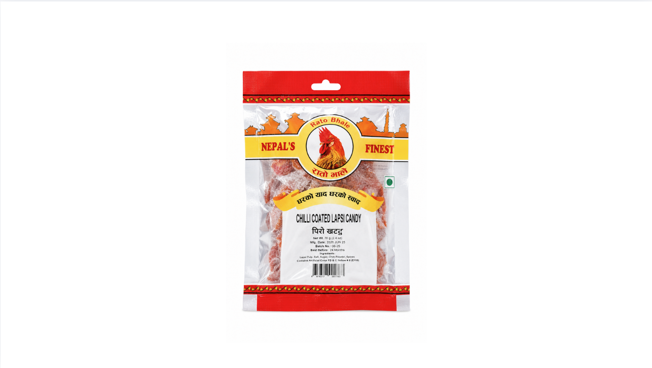 Rato Bhale Chilli Coated Lapsi Candy (Piro Khatta)