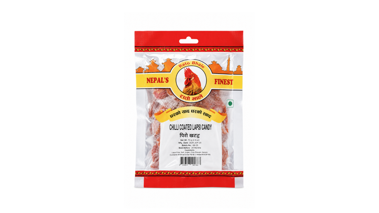 Rato Bhale Chilli Coated Lapsi Candy (Piro Khatta)