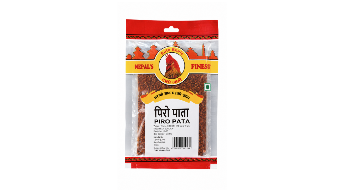 Piro Pata by Rato Bhale traditional Nepali spicy lapsi snack