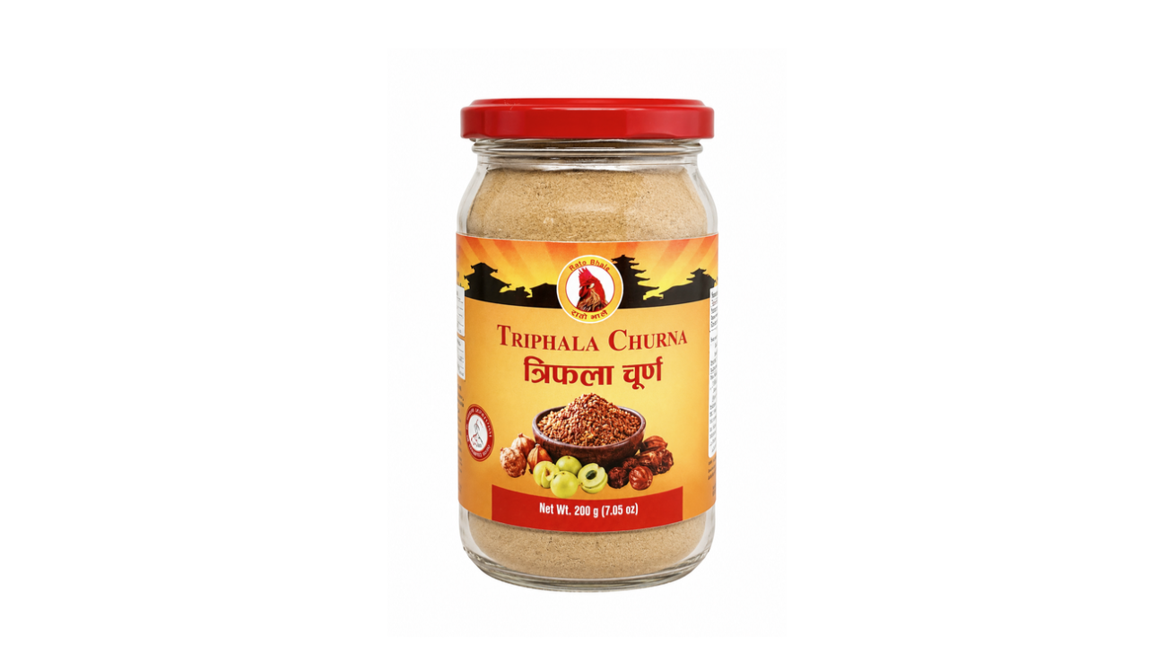Premium Triphala Churna herbal powder by Rato Bhale