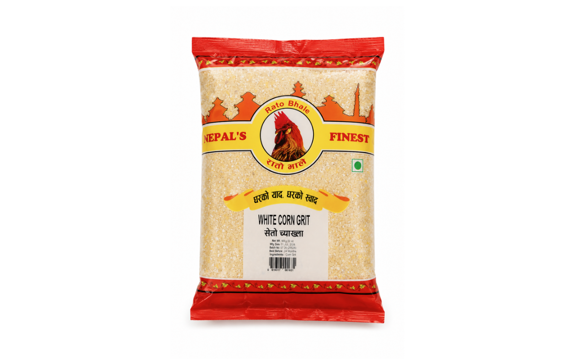 Premium White Corn Grit by Rato Bhale