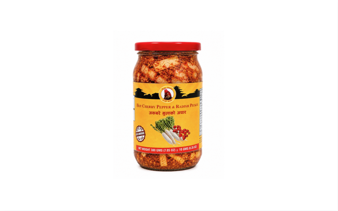 Premium Hot Cherry Pepper & Radish Pickle by Rato Bhale