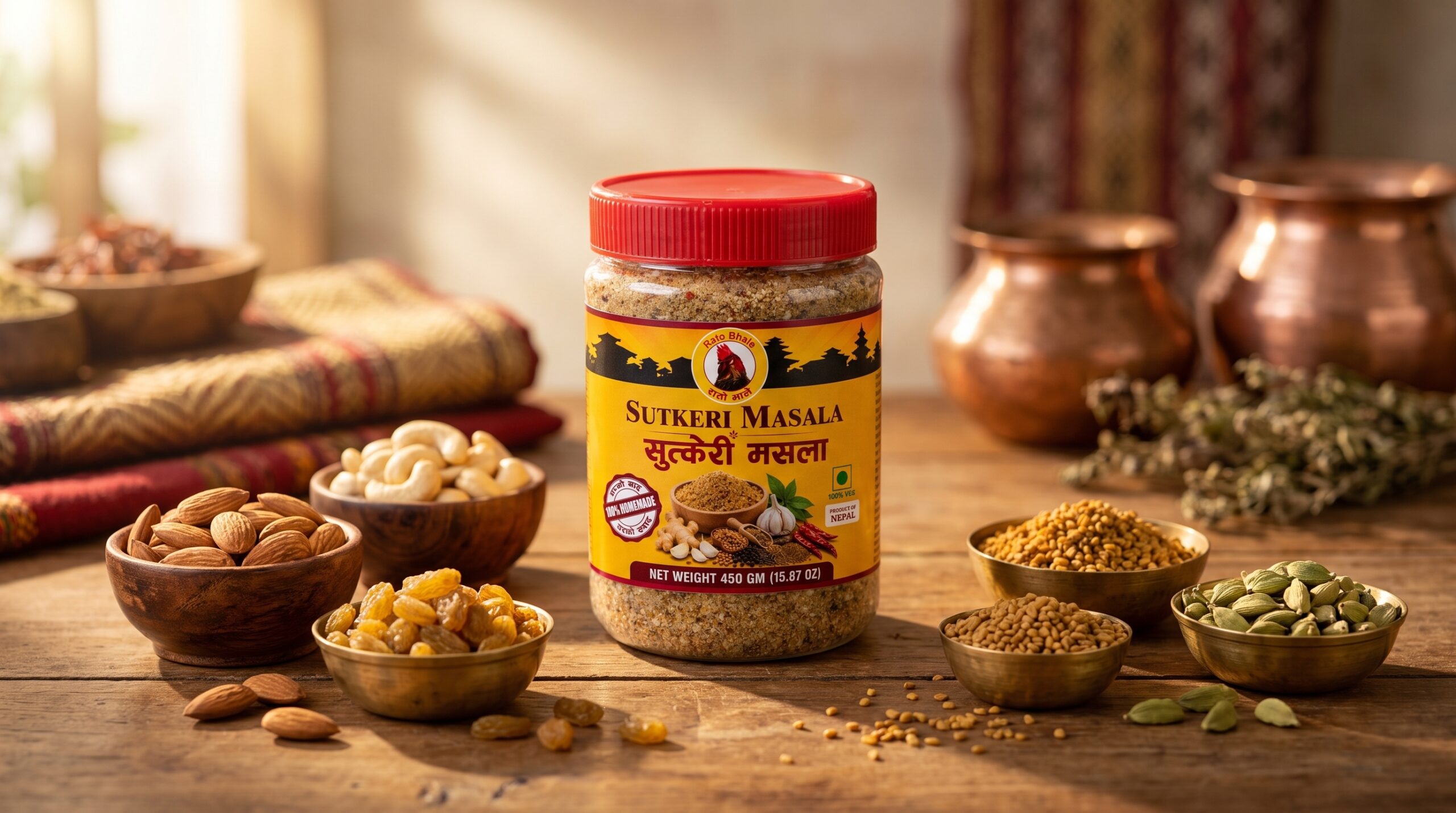 Rato Bhale Sutkeri Masala traditional Nepali postpartum food