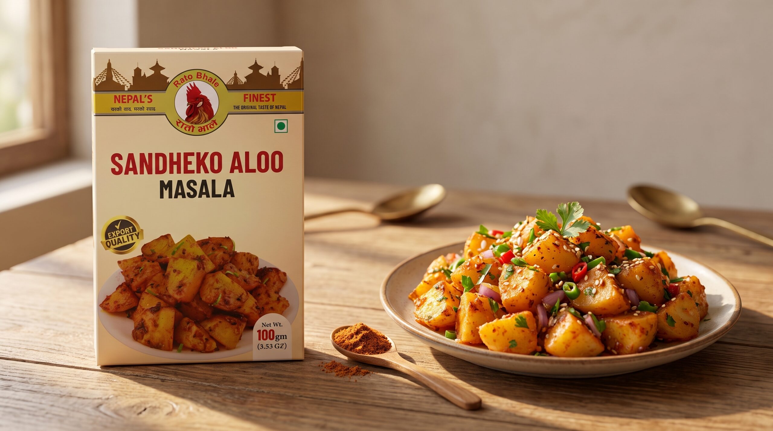 Rato Bhale Sandheko Aloo Masala used to make Sandheko Aloo